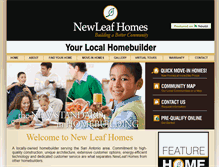 Tablet Screenshot of newleafhomes.com
